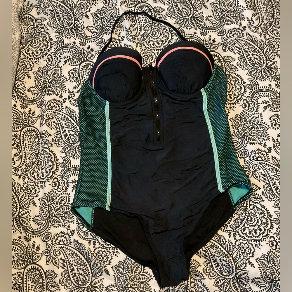 Aqua & Black Bathing Suit Cute!!!